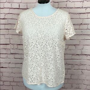 Old Navy Pink Lace Top Size Large